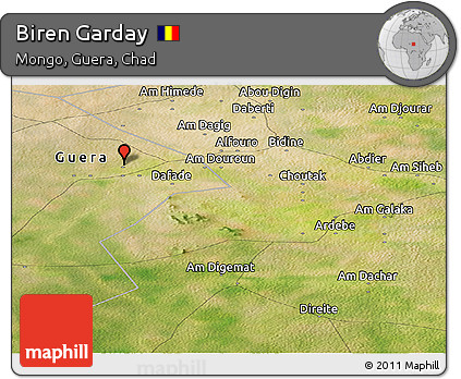 Satellite Panoramic Map of Biren Garday