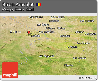 Satellite Panoramic Map of Biren Amsalat
