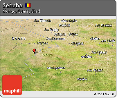 Satellite Panoramic Map of Seheba
