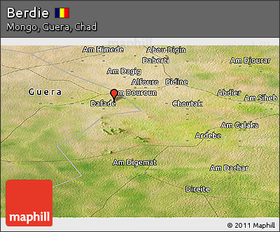 Satellite Panoramic Map of Berdie