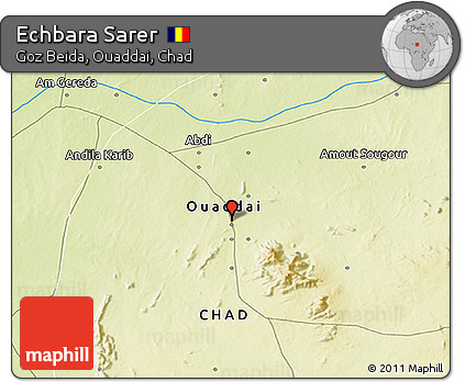 Physical 3D Map of Echbara Sarer
