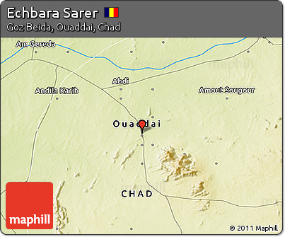 Physical 3D Map of Echbara Sarer