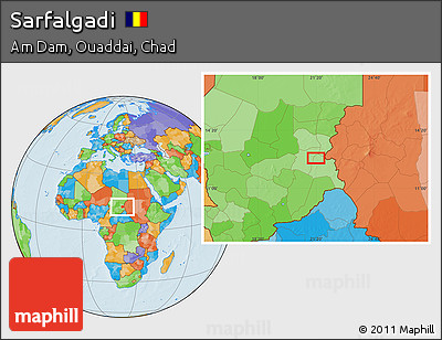Political Location Map of Sarfalgadi
