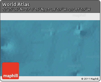 Satellite 3D Map of the Area around 12° 42' 56" N, 21° 10' 29" W