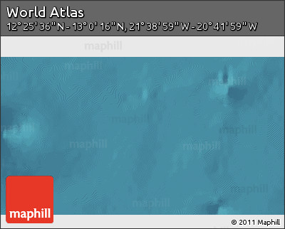 Satellite 3D Map of the Area around 12° 42' 56" N, 21° 10' 29" W