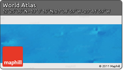 Physical Panoramic Map of the Area around 12° 42' 56" N, 21° 10' 29" W