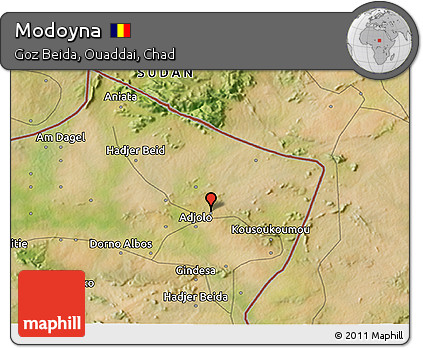 Satellite 3D Map of Modoyna