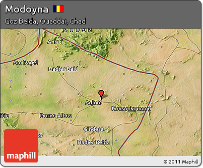 Satellite 3D Map of Modoyna