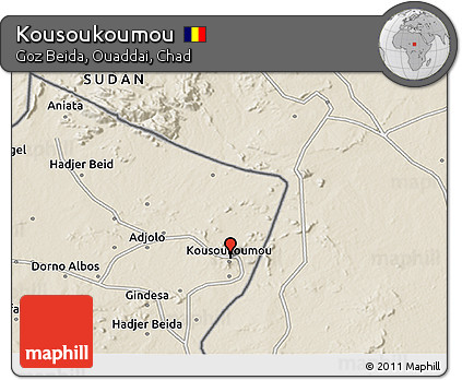 Shaded Relief 3D Map of Kousoukoumou