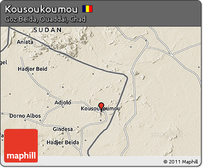 Shaded Relief 3D Map of Kousoukoumou