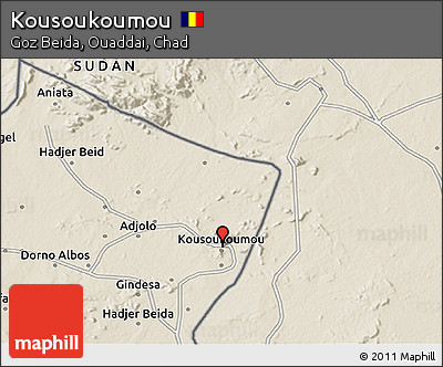 Shaded Relief 3D Map of Kousoukoumou