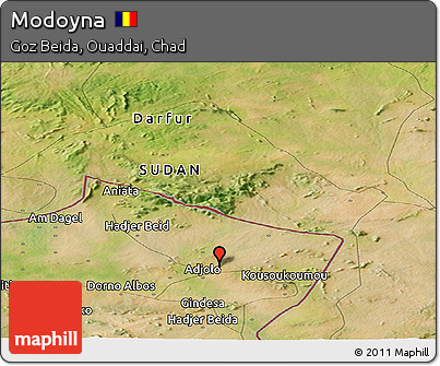 Satellite Panoramic Map of Modoyna