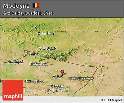 Satellite Panoramic Map of Modoyna