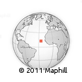 Outline Map of the Area around 12° 42' 56" N, 25° 25' 29" W, rectangular outline