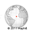 Outline Map of the Area around 12° 42' 56" N, 27° 58' 30" W, rectangular outline