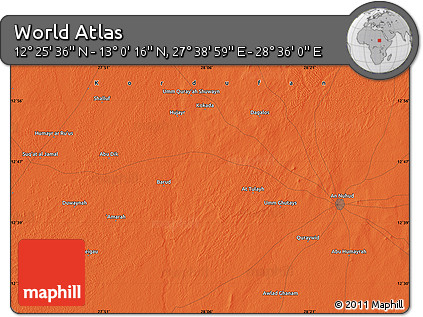 Political Map of the Area around 12° 42' 56" N, 28° 7' 30" E