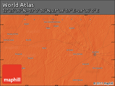 Political Map of the Area around 12° 42' 56" N, 28° 7' 30" E