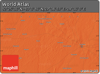 Political Map of the Area around 12° 42' 56" N, 28° 7' 30" E