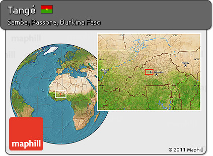Satellite Location Map of Tangé