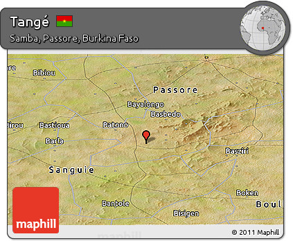 Satellite Panoramic Map of Tangé