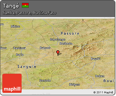 Satellite Panoramic Map of Tangé