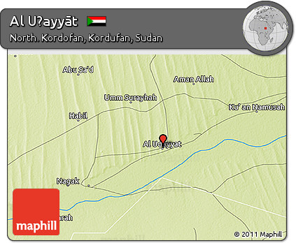 Physical 3D Map of Al Uḑayyāt