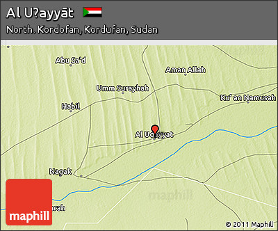 Physical 3D Map of Al Uḑayyāt