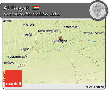 Physical Panoramic Map of Al Uḑayyāt