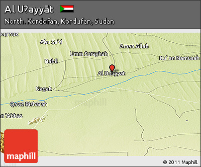 Physical Panoramic Map of Al Uḑayyāt