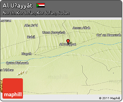 Physical Panoramic Map of Al Uḑayyāt