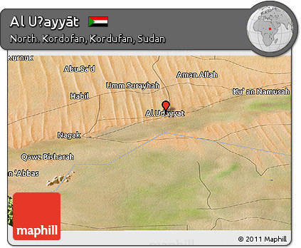 Satellite Panoramic Map of Al Uḑayyāt