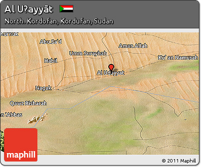 Satellite Panoramic Map of Al Uḑayyāt