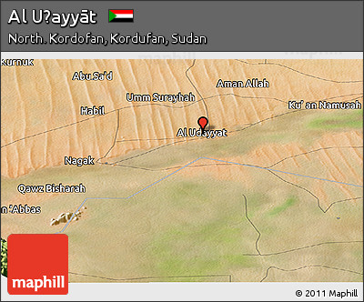 Satellite Panoramic Map of Al Uḑayyāt