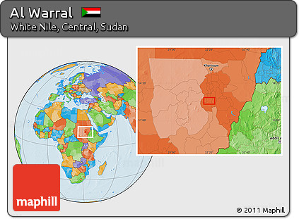 Political Location Map of Al Warral