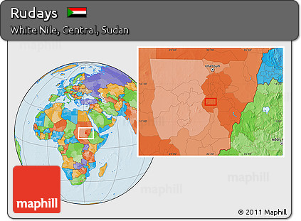 Political Location Map of Rudays