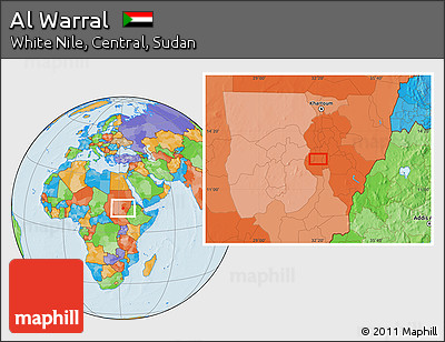 Political Location Map of Al Warral
