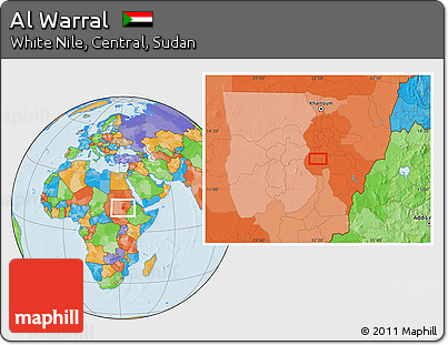 Political Location Map of Al Warral