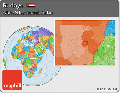 Political Location Map of Rudays