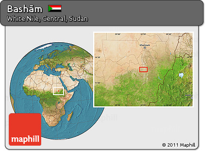 Satellite Location Map of Bashām