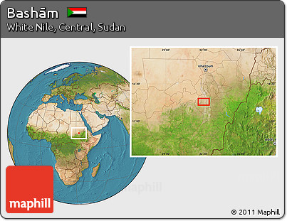 Satellite Location Map of Bashām