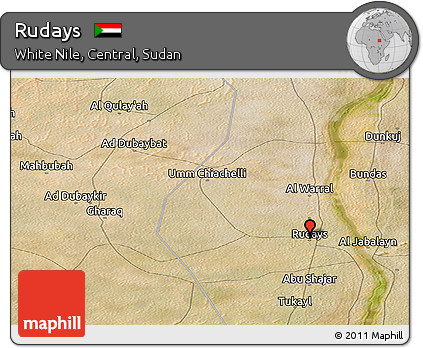 Satellite Panoramic Map of Rudays