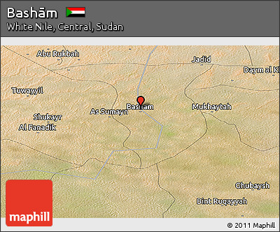 Satellite Panoramic Map of Bashām
