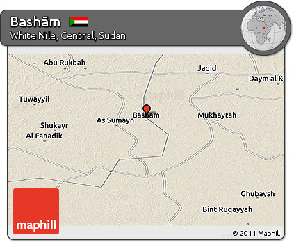 Shaded Relief Panoramic Map of Bashām