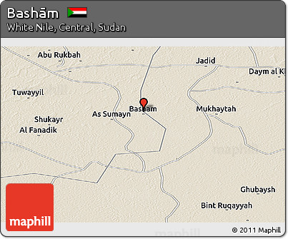Shaded Relief Panoramic Map of Bashām
