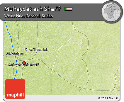 Physical 3D Map of Muhaydat Ash Sharīf