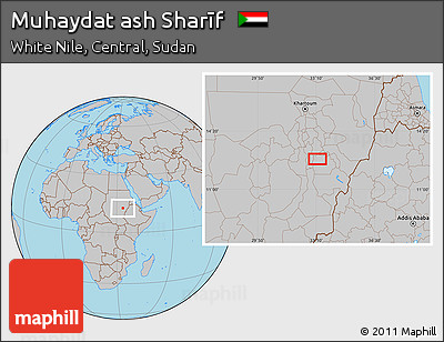 Gray Location Map of Muhaydat Ash Sharīf