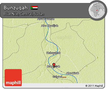 Physical 3D Map of Bunzuqah