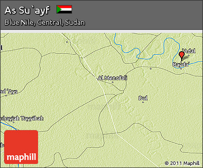 Physical 3D Map of As Su`ayf
