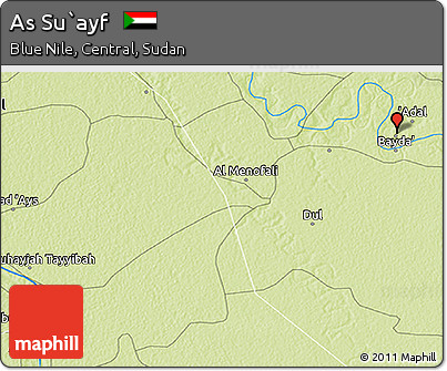 Physical 3D Map of As Su`ayf