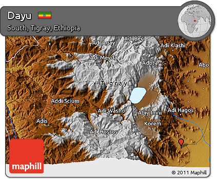 Physical 3D Map of Dayu
